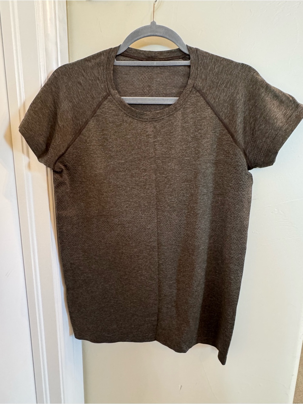 lululemon athletica Women's Short-Sleeve Crew Tee in Dark Heather Brown